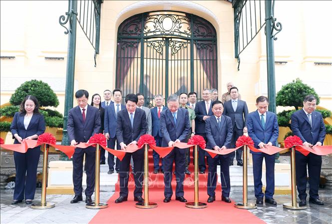 Tổng Bí thư Tô Lâm dự Lễ bàn giao công trình Tòa nhà Bắc Bộ Phủ, số 2 Lê Thạch (Hà Nội)- Ảnh 1.