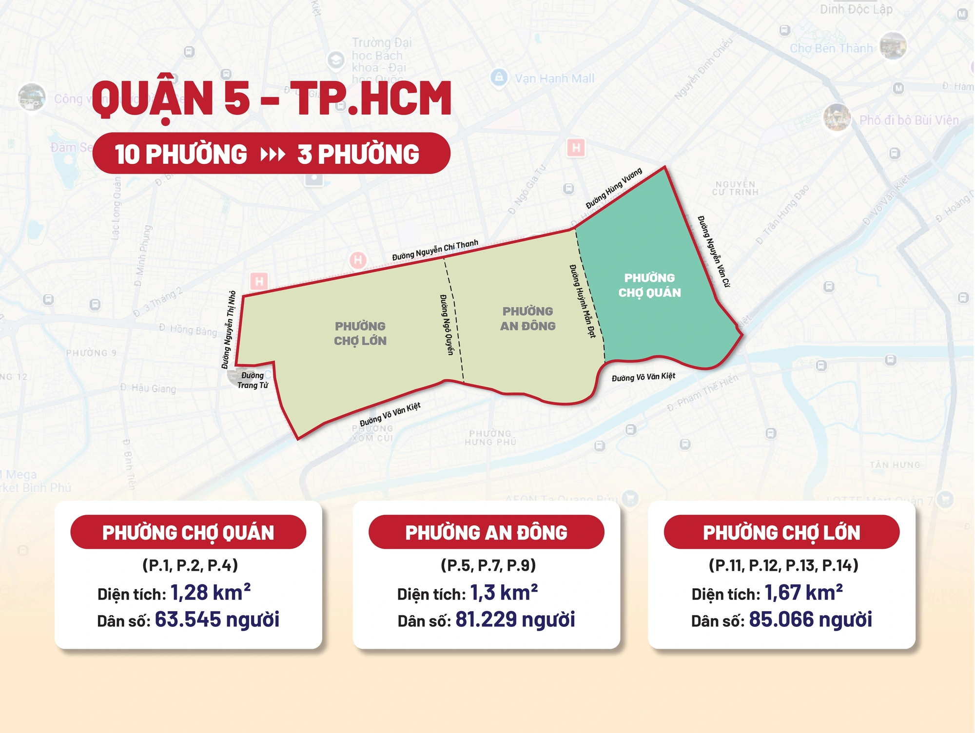 TP.HCM: Quận 5 sáp nhập còn mấy phường?- Ảnh 2.