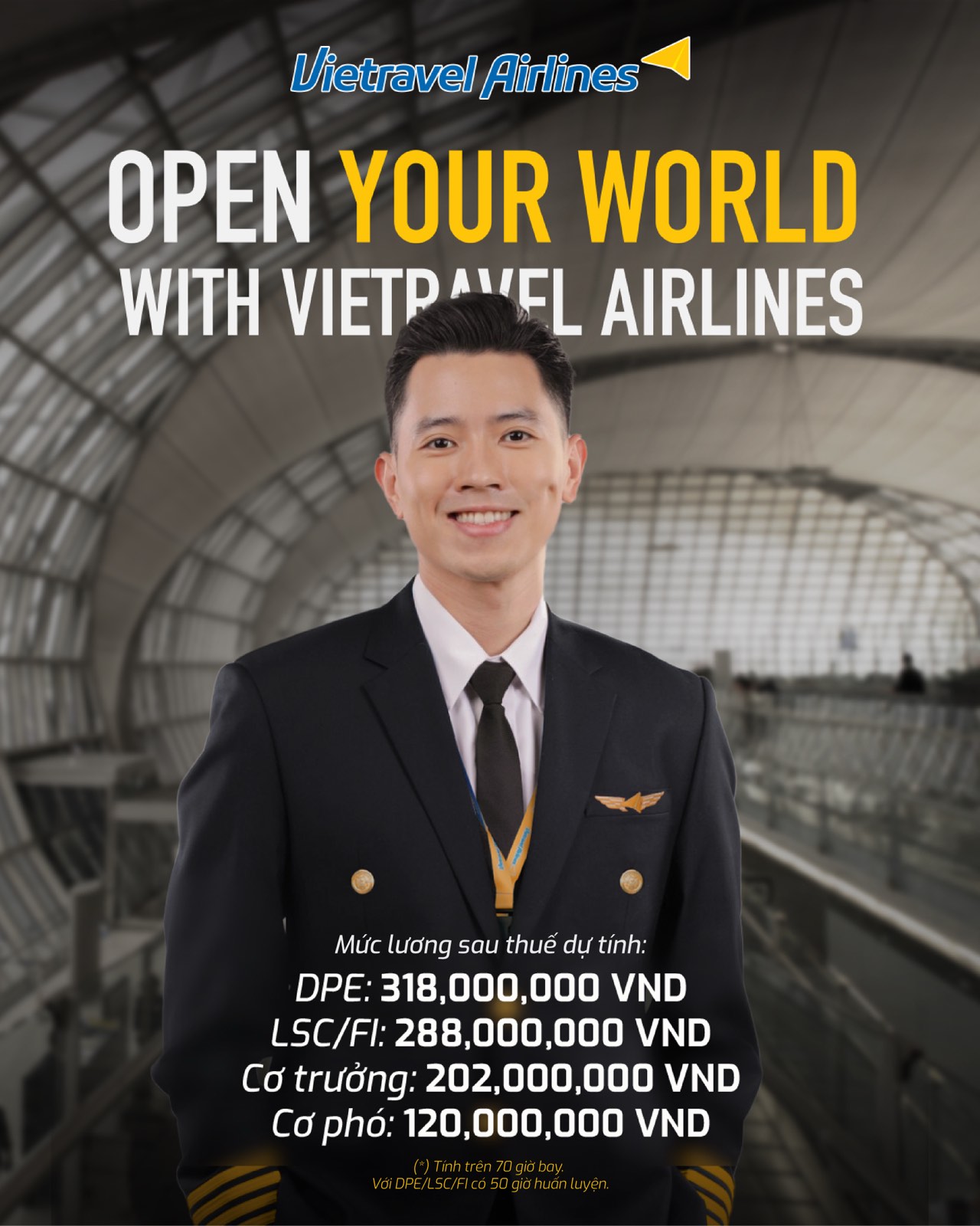Vietravel Airlines mở rộng đội bay, tuyển dụng phi công lương “khủng”- Ảnh 1. Vietravel Airlines mở rộng đội bay, tuyển dụng phi công lương “khủng”- Ảnh 1.