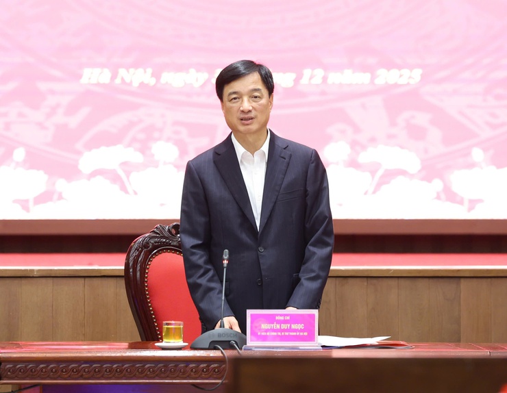 Bí thư Thành ủy Nguyễn Duy Ngọc, Trưởng ban Chỉ đạo phát biểu kết luận Hội nghị. Nguồn ảnh: Hanoi.gov.vn