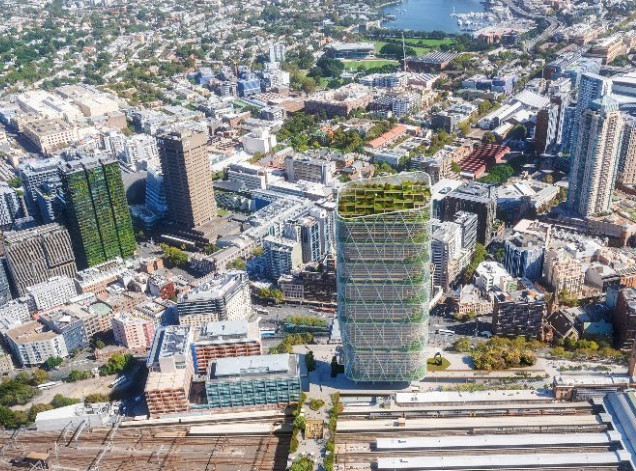 Sắp hoàn thành tòa nhà chọc trời lai gỗ 180m cao nhất thế giới- Ảnh 1.