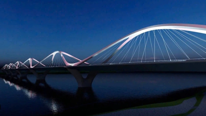 Siêu cầu 16.000 tỷ mang tên danh tướng huyền thoại bắc qua dòng sông biểu tượng của Thủ đô: Đại công trường tấp nập, sẽ đi vào hoạt động trong năm sau- Ảnh 1.