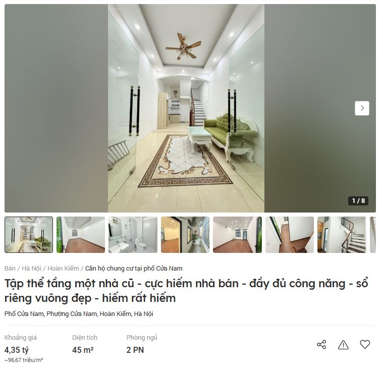 Giá nhà tập thể cũ tại Hà Nội 'leo thang'- Ảnh 1.