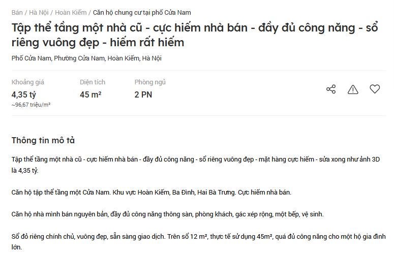 Giá nhà tập thể cũ tại Hà Nội 'leo thang'- Ảnh 2.