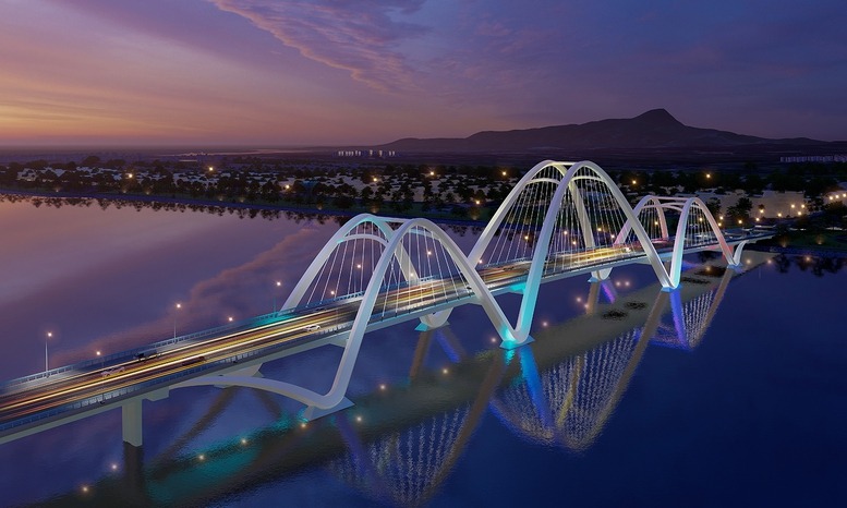 Sắp hoàn thiện cây cầu 1.300 tỷ bắc qua dòng sông lịch sử của miền Trung- Ảnh 1.