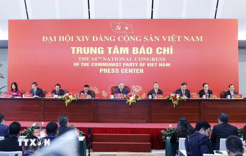 Tổng Bí thư Tô Lâm chủ trì họp báo quốc tế công bố kết quả Đại hội XIV của Đảng- Ảnh 1. Tổng Bí thư Tô Lâm chủ trì họp báo quốc tế công bố kết quả Đại hội XIV của Đảng- Ảnh 1.
