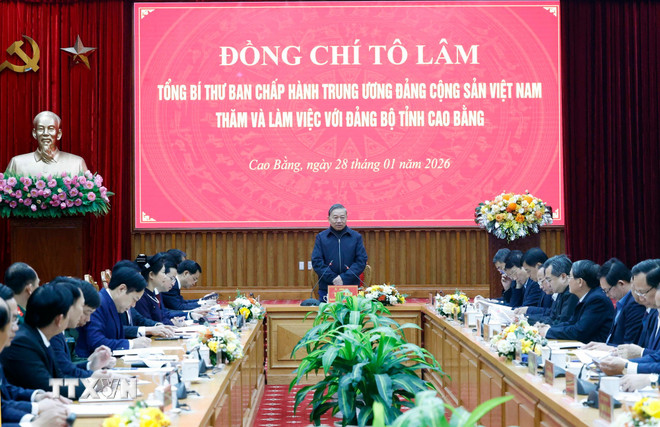 Tổng Bí thư: Cao Bằng biến lợi thế đặc thù thành động lực phát triển thực chất- Ảnh 1.