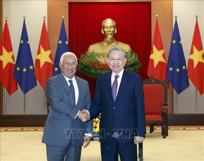 Tổng Bí thư Tô Lâm tiếp Chủ tịch Hội đồng châu Âu António Costa- Ảnh 1.