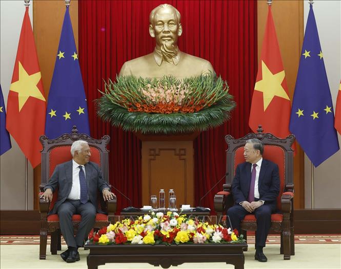 Tổng Bí thư Tô Lâm tiếp Chủ tịch Hội đồng châu Âu António Costa- Ảnh 2.
