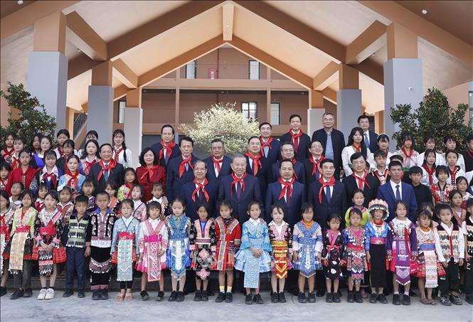 Tổng Bí thư Tô Lâm dự lễ khánh thành trường phổ thông nội trú liên cấp tại Điện Biên- Ảnh 10. Tổng Bí thư Tô Lâm dự lễ khánh thành trường phổ thông nội trú liên cấp tại Điện Biên- Ảnh 10.