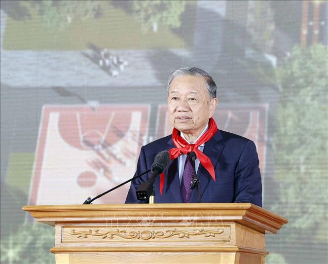 Tổng Bí thư Tô Lâm dự lễ khánh thành trường phổ thông nội trú liên cấp tại Điện Biên- Ảnh 4. Tổng Bí thư Tô Lâm dự lễ khánh thành trường phổ thông nội trú liên cấp tại Điện Biên- Ảnh 4.