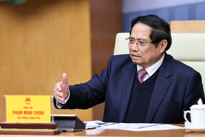 Thủ tướng Chính phủ Phạm Minh Chính tại phiên họp. Nguồn ảnh: Báo Chính phủ