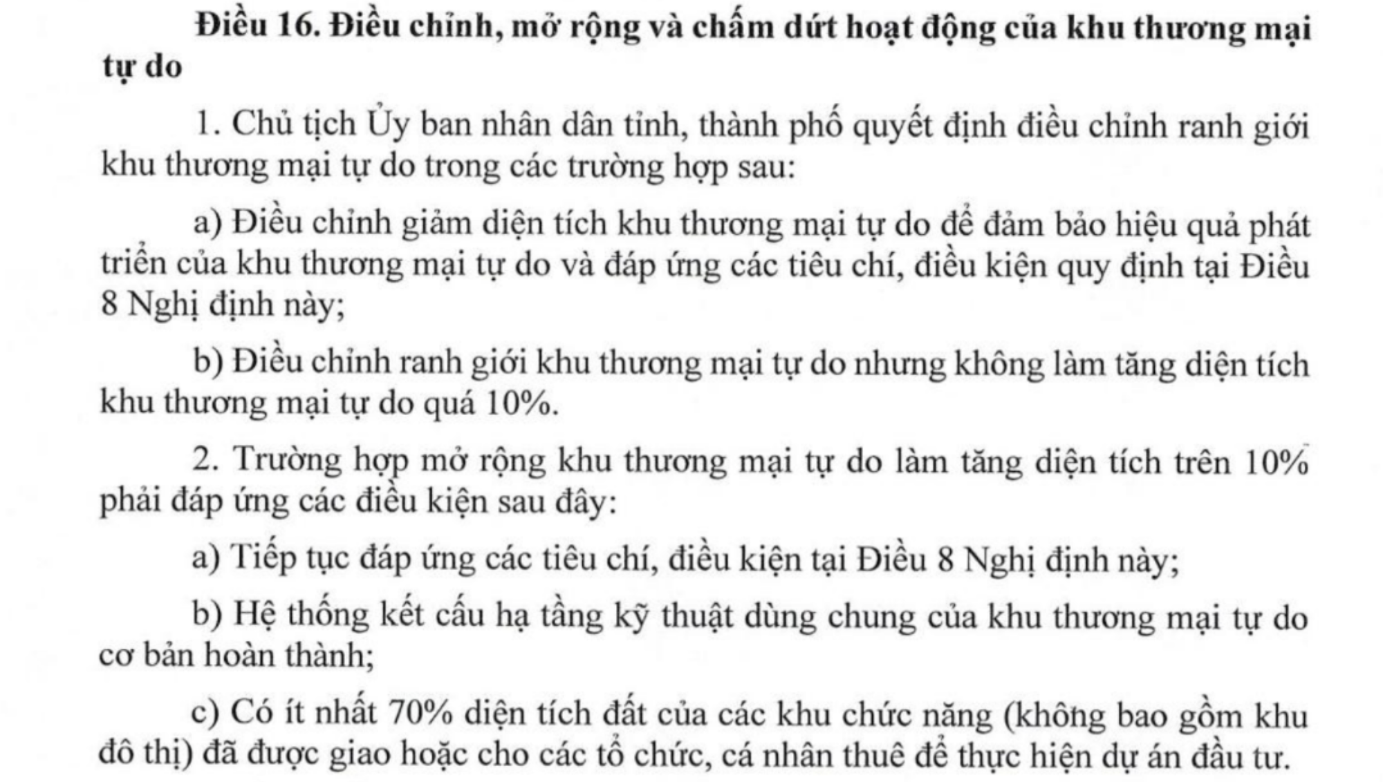Chuẩn hóa quy mô 1.000ha và loạt điều kiện thành lập khu thương mại tự do   - Ảnh 1.