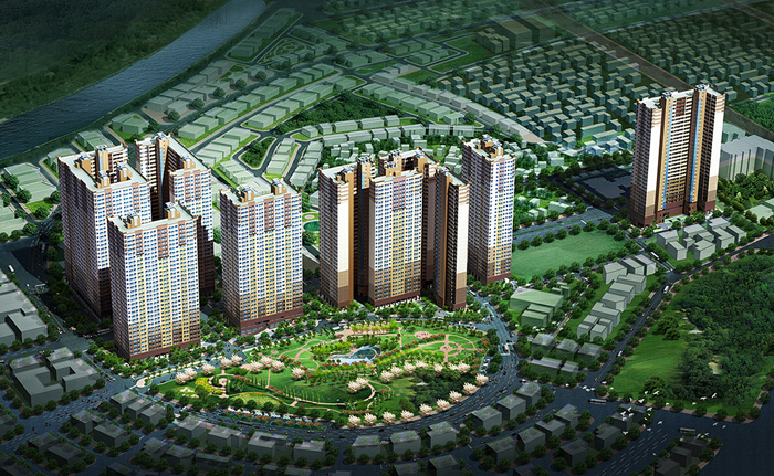 Phối cảnh Khu chung cư quốc tế Booyoung Phối cảnh Khu chung cư quốc tế Booyoung