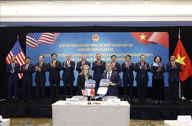 Tổng Bí thư chứng kiến lễ ký và trao các thoả thuận hợp tác giữa Việt Nam và Hoa Kỳ- Ảnh 3.