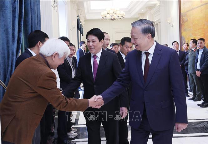 Tổng Bí thư Tô Lâm, Chủ tịch nước Lương Cường dự khánh thành công trình Trụ sở làm việc Cơ quan Chủ tịch nước- Ảnh 3.