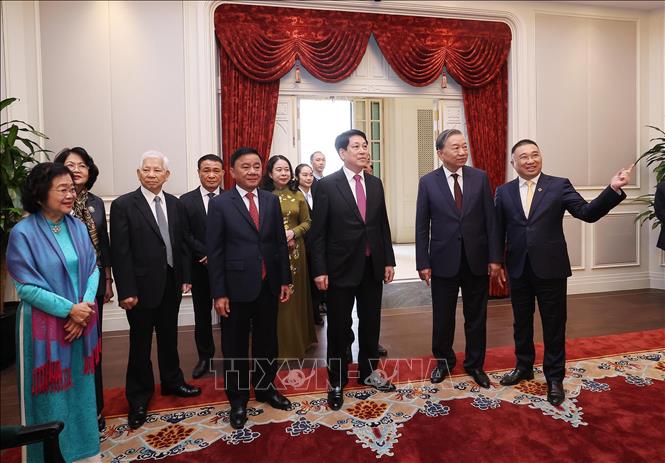 Tổng Bí thư Tô Lâm, Chủ tịch nước Lương Cường dự khánh thành công trình Trụ sở làm việc Cơ quan Chủ tịch nước- Ảnh 4.