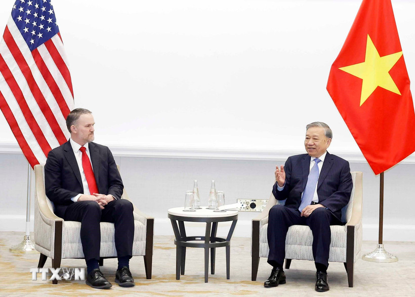 Tổng Bí thư Tô Lâm tiếp Trưởng đại diện Thương mại Hoa Kỳ Jamieson Greer- Ảnh 1.