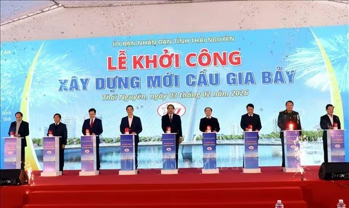 Cây cầu hơn 600 tỷ thay thế cho cầu cũ gần trăm tuổi tại Thái Nguyên chính thức được khởi công- Ảnh 1.