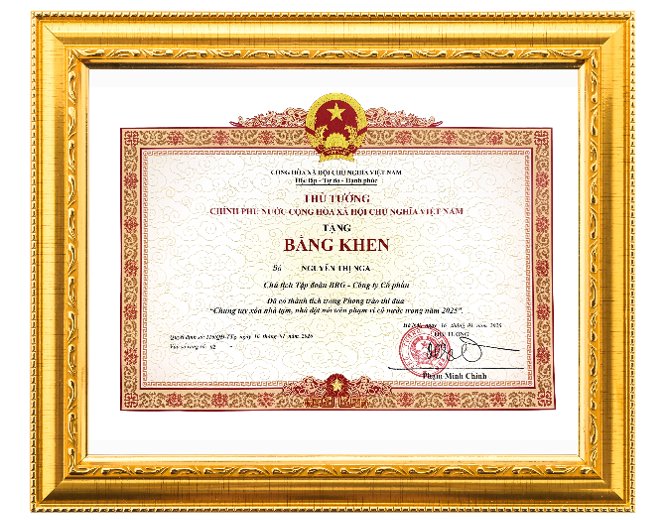 Madame Nguyễn Thị Nga và Tập đoàn BRG vinh dự được trao tặng Bằng khen của Thủ tướng Chính phủ- Ảnh 1. Madame Nguyễn Thị Nga và Tập đoàn BRG vinh dự được trao tặng Bằng khen của Thủ tướng Chính phủ- Ảnh 1.