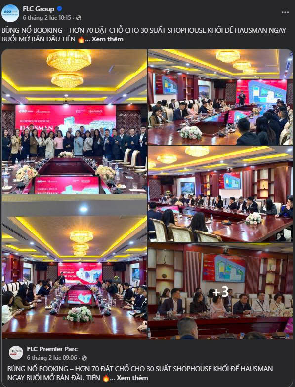 Thông tin về dự án Hausman Premium Residences trên fanpage FLC Group