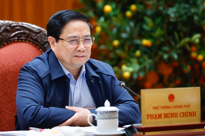 Thủ tướng Phạm Minh Chính tại buổi làm việc. Nguồn ảnh: Báo Chính phủ