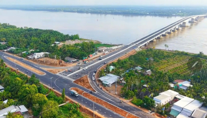Cây cầu 8.000 tỷ xóa bỏ toàn bộ các bến phà lâu đời, nối thông 2 tỉnh thành miền Tây vượt tiến độ thi công- Ảnh 1. Cây cầu 8.000 tỷ xóa bỏ toàn bộ các bến phà lâu đời, nối thông 2 tỉnh thành miền Tây vượt tiến độ thi công- Ảnh 1.
