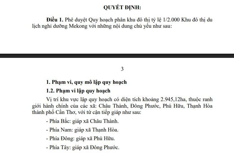 Quyết định của TP. Cần Thơ Quyết định của TP. Cần Thơ