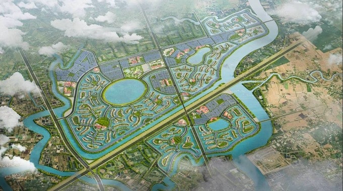 Phối cảnh Khu đô thị mới Phước Vĩnh Tây tại tỉnh Tây Ninh. Nguồn ảnh: Vingroup