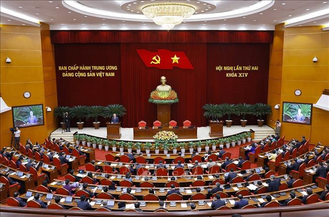 Bế mạc Hội nghị lần thứ 2 BCH TƯ Đảng khóa XIV: Thống nhất cao về những vấn đề lớn, hệ trọng- Ảnh 4.