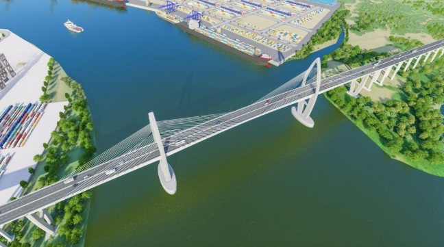 Cây cầu có nhịp chính dài nhất Đông Nam Á, kết nối 2 tỉnh thành giàu nhất Việt Nam: Thi công vượt tiến độ, 4 tháng nữa hợp long- Ảnh 1.