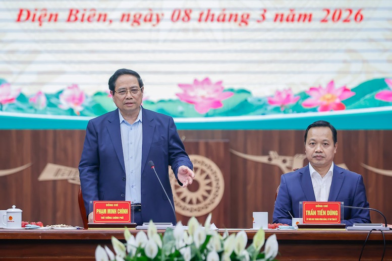 Hình ảnh Thủ tướng Chính phủ tại buổi làm việc. Nguồn ảnh: Báo Chính phủ