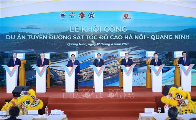 Thủ tướng dự Lễ khởi công Dự án tuyến đường sắt tốc độ cao Hà Nội - Quảng Ninh- Ảnh 5.
