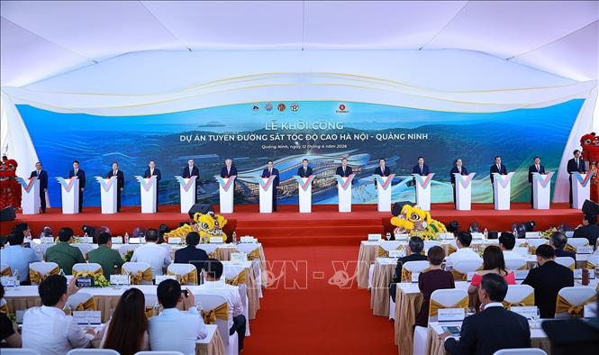 Thủ tướng dự Lễ khởi công Dự án tuyến đường sắt tốc độ cao Hà Nội - Quảng Ninh- Ảnh 6.