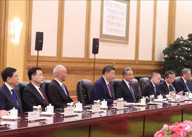 Tổng Bí thư, Chủ tịch nước Tô Lâm hội đàm với Tổng Bí thư, Chủ tịch Trung Quốc Tập Cận Bình- Ảnh 2. Tổng Bí thư, Chủ tịch nước Tô Lâm hội đàm với Tổng Bí thư, Chủ tịch Trung Quốc Tập Cận Bình- Ảnh 2.