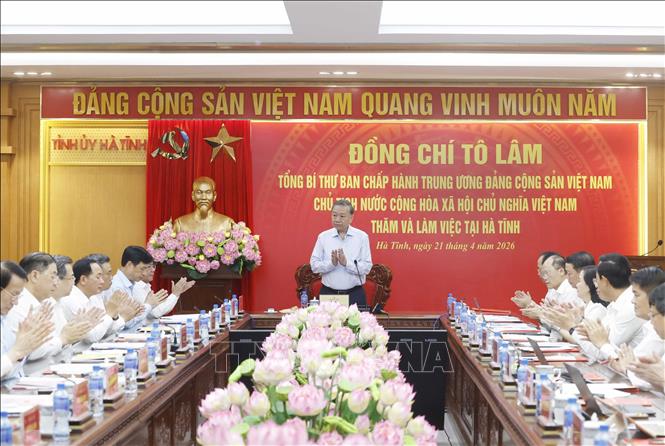 Tổng Bí thư, Chủ tịch nước Tô Lâm: Hà Tĩnh khơi dậy khát vọng phát triển, quyết tâm đạt mục tiêu tăng trưởng nhanh, bền vững- Ảnh 2.