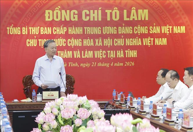 Tổng Bí thư, Chủ tịch nước Tô Lâm: Hà Tĩnh khơi dậy khát vọng phát triển, quyết tâm đạt mục tiêu tăng trưởng nhanh, bền vững- Ảnh 4.