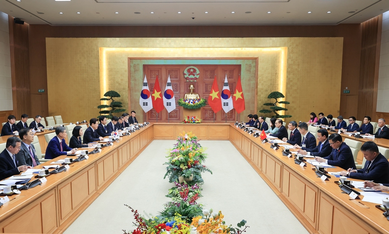 Thủ tướng Lê Minh Hưng hội kiến Tổng thống Hàn Quốc- Ảnh 7.