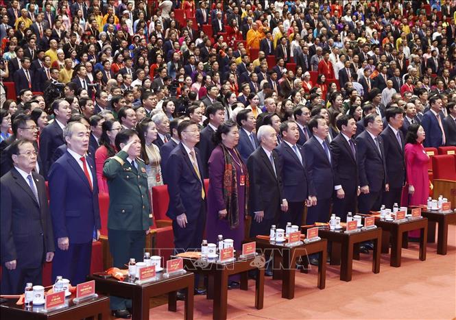 Khai mạc trọng thể Đại hội đại biểu toàn quốc MTTQ Việt Nam lần thứ XI- Ảnh 2.