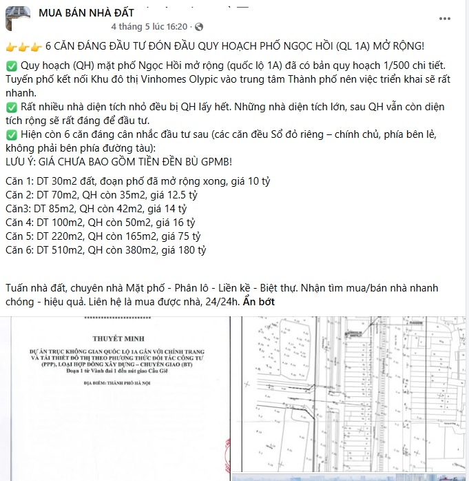 Quốc lộ 1A sắp mở rộng 90m, giá nhà đất khu Nam Hà Nội bị đẩy lên ‘chóng mặt’- Ảnh 1.