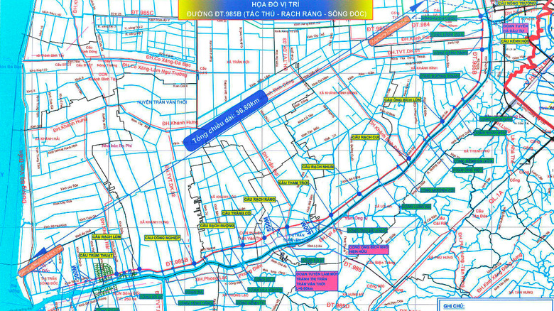 Tỉnh ở ĐBSCL sắp làm tuyến đường 50km với 8 cây cầu kết nối vành đai ra đến biển - Ảnh 1.
