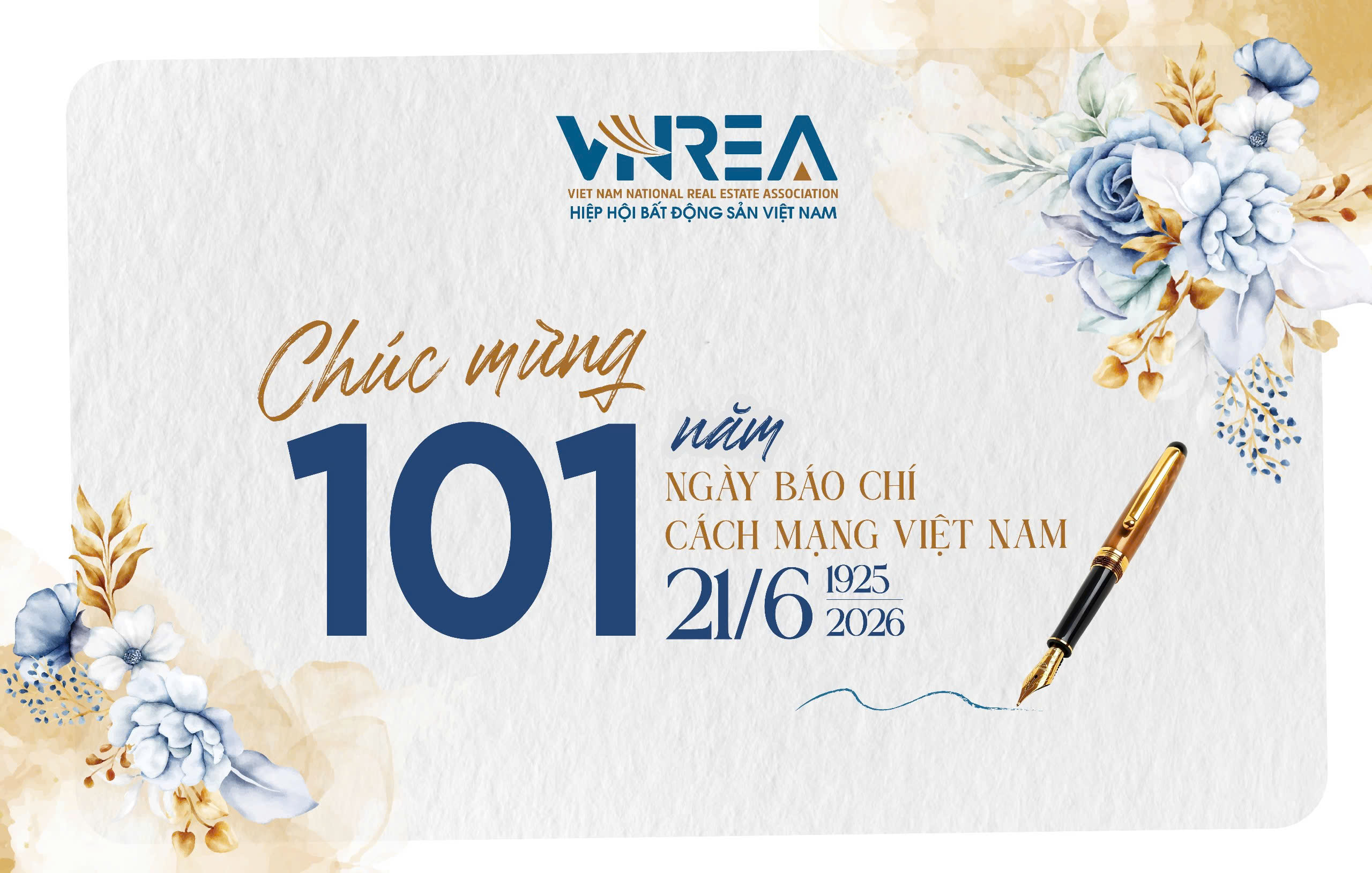 VNREA chúc mừng nhân dịp kỷ niệm 101 năm ngày Báo chí Cách mạng Việt Nam