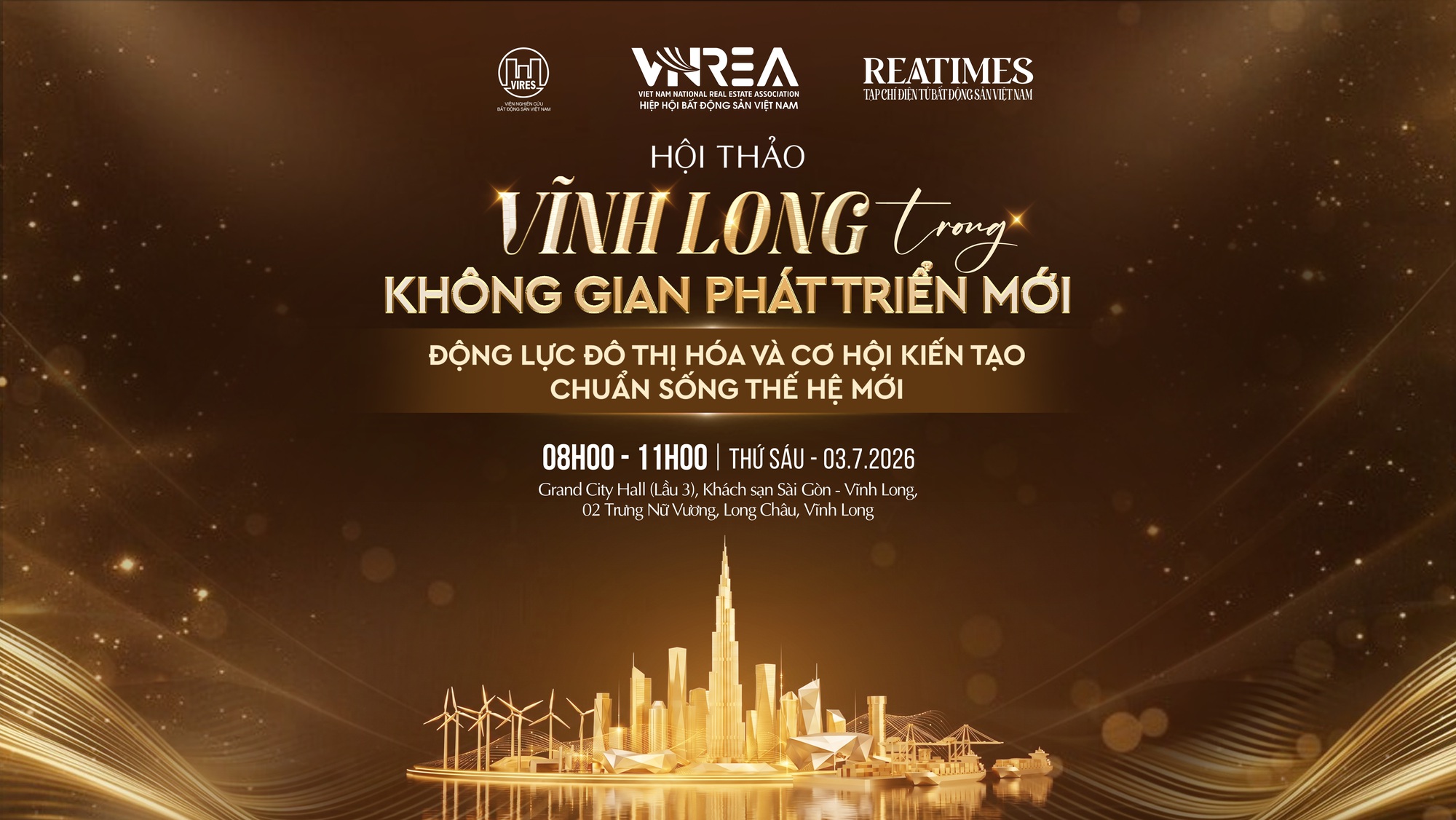 Ngày 3/7 diễn ra Hội thảo “Vĩnh Long trong không gian phát triển mới: Động lực đô thị hóa và cơ hội kiến tạo chuẩn sống thế hệ mới”