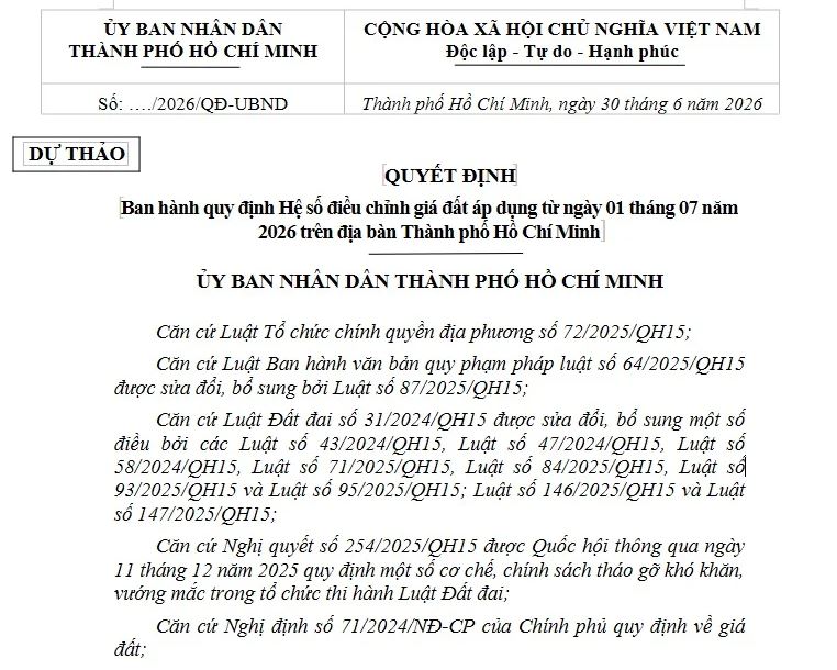 Đề xuất hệ số K mới cho 168 phường xã và đặc khu: Một số nơi ở TP. HCM được điều chỉnh lên tới hơn 10 lần- Ảnh 1.