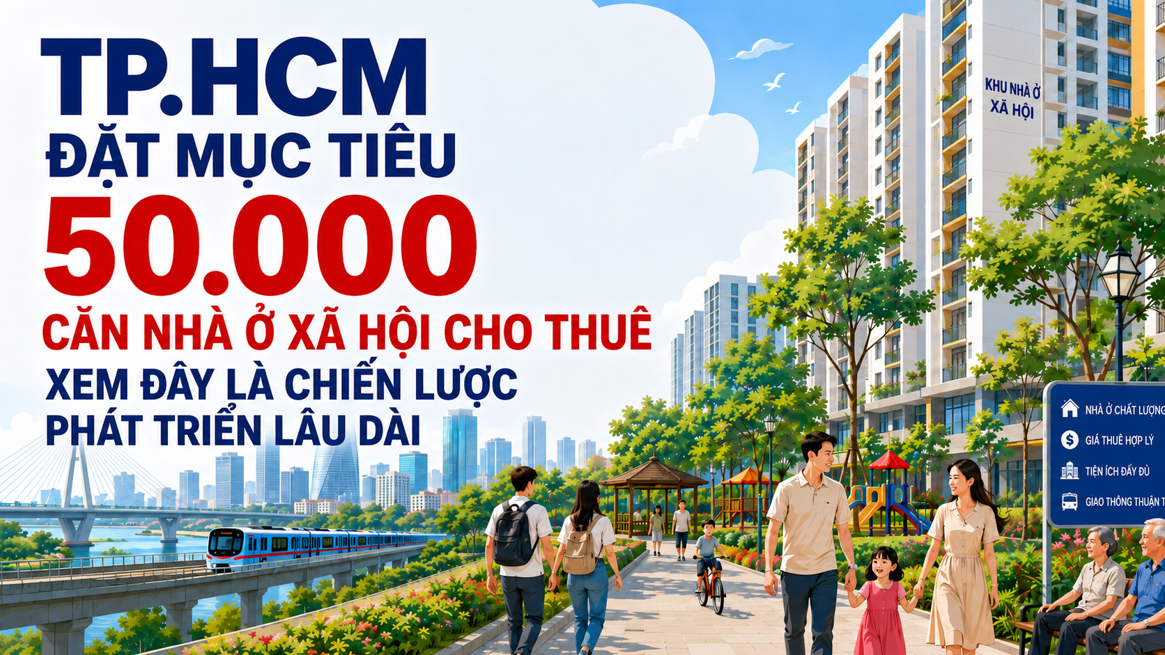 TP.HCM đặt mục tiêu 50.000 căn nhà ở xã hội cho thuê, xem đây là chiến lược phát triển lâu dài