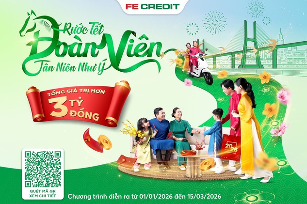 FE CREDIT đồng hành mùa Tết đoàn viên với gần 3.000 phần quà giá trị - Ảnh 1.