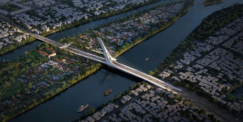 TP. Huế: Lộ diện hình hài phương án thiết kế cầu Cồn Hến được chọn và trao giải - Ảnh 2.