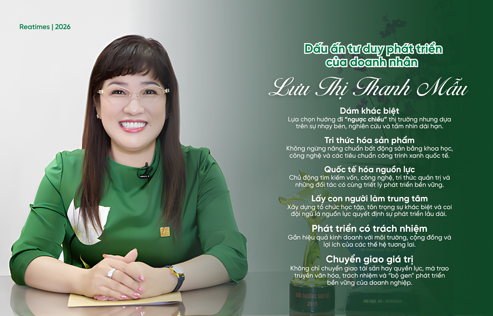 Doanh nhân Lưu Thị Thanh Mẫu và bản lĩnh tiên phong theo đuổi bất động sản xanh và phát triển bền vững - Ảnh 1.