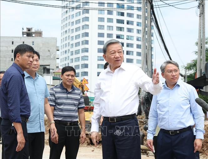 Tổng Bí thư, Chủ tịch nước Tô Lâm kiểm tra thực địa một số dự án trọng điểm tại Hà Nội- Ảnh 1.