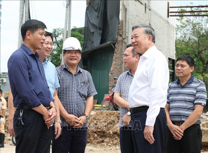 Tổng Bí thư, Chủ tịch nước Tô Lâm kiểm tra thực địa một số dự án trọng điểm tại Hà Nội- Ảnh 3.